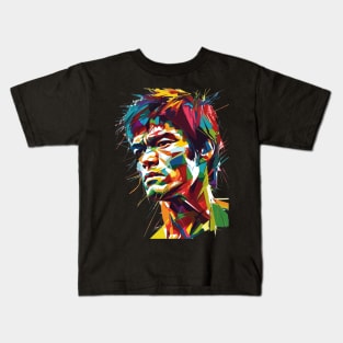 Bruce lee kung fu WPAP Art Kids T-Shirt